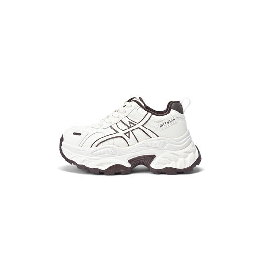 经典鲨2025冬季专柜新款潮流拼色加绒保暖系带休闲老爹鞋女KW219-558201 商品图4