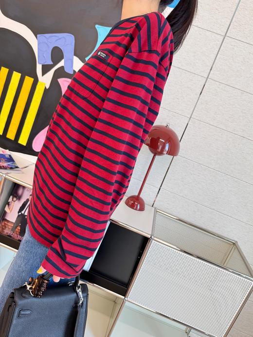 普拉达 26年早春系列 最新徽标红蓝条纹T恤(KX*MM) 商品图5