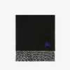 BURBERRY 巴宝莉 中性马术骑士徽标刺绣双面羊绒围巾 黑色 8110021 A1664 商品缩略图1