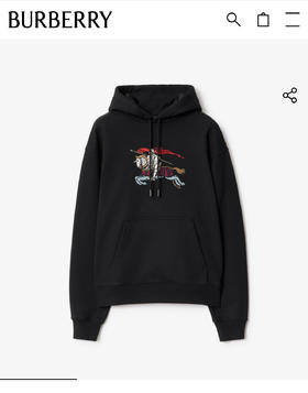 B.B 秋冬加绒厚款 马术骑4徽标连帽卫衣 WY001