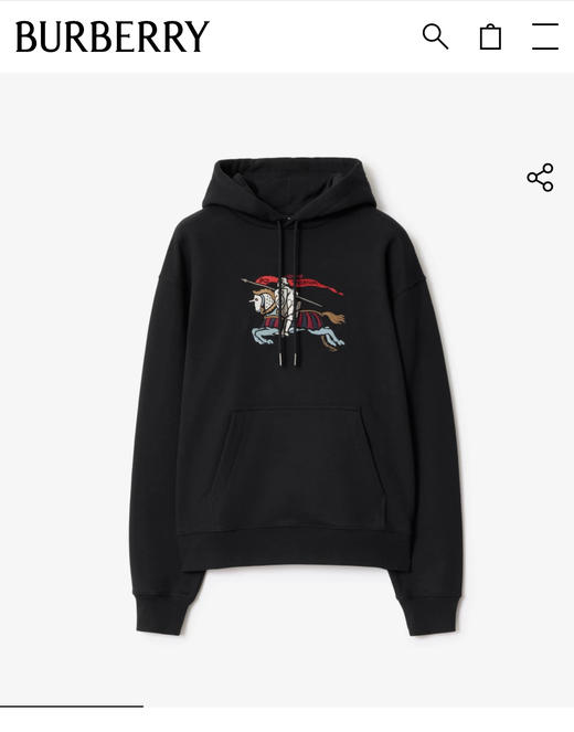 B.B 秋冬加绒厚款 马术骑4徽标连帽卫衣 WY001 商品图0