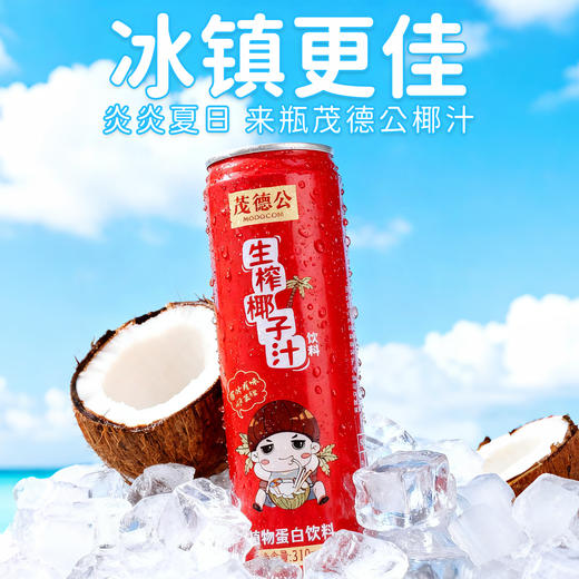 茂德公海南生榨椰子汁310ml*10罐 果汁椰奶罐装椰汁饮料休闲饮料 商品图2