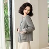 西子/花木兰 羊毛羊绒莱赛尔新中式拼接袖呢子外套/WTYF0231 商品缩略图1