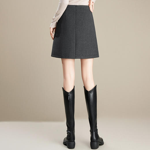 「自」全新升级【铂金会员119/天猫159/差价40】(21651)洛诗琳法式气质小香风亮片半身裙2025冬季新款高腰显瘦A字裙 商品图4