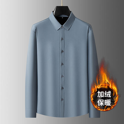 大依优型大码男装秋冬加绒衬衫商务休闲多色可选长袖衬衣300斤 商品图4
