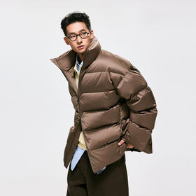 棉仓3671015001-【鹅王】进口匈牙利95白鹅绒羽绒服宽松立领男女同款