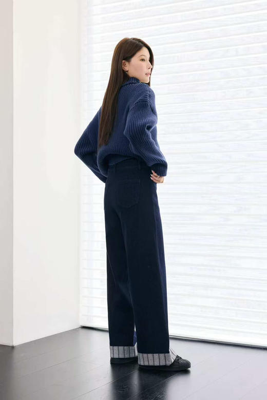 拼接牛仔休闲裤 商品图3