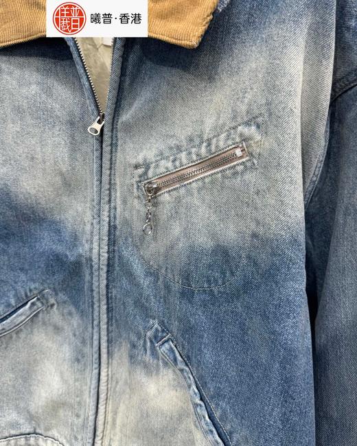 男款做旧灯芯绒领牛仔外套la016 商品图2