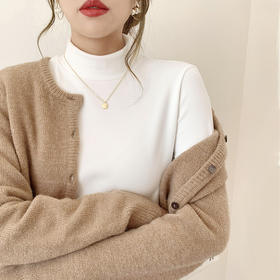 【超值❗️19.9一件】纯色德绒半高领打底衫女内搭秋冬季加绒加厚长袖打底衣紧身t恤。ja