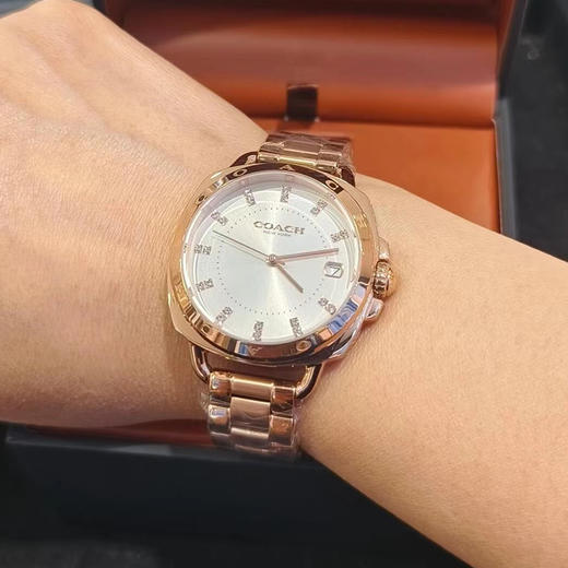 【主持人亲测严选·蔻驰TATUM系列】COACH/蔻驰TATUM系列女士时尚优雅钢带石英腕表欧美腕表 商品图5