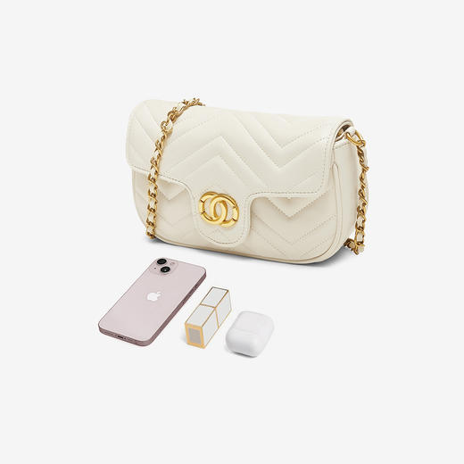 【云粉节】BF楼百思图2025冬款女包时尚潮流单肩斜挎链条小方包TY053DX5吊牌价499，现价199 商品图1