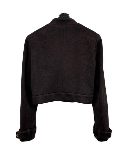 女款羊毛呢双排扣外套长裤套装zo017 商品图1