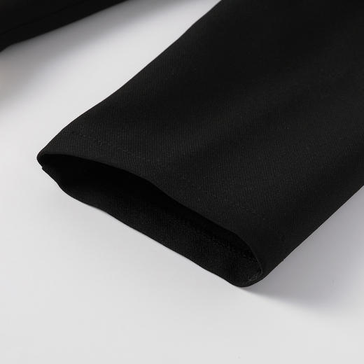 奢姿大码女装秋装赫本风套装撞色拼接V领上衣高腰阔腿短裤两件套9953953840AB 商品图3