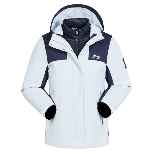 【云粉节】【9折】6楼吉普JEEP女式冲锋衣羽绒两件套吊牌价2999折后价2699 商品图0