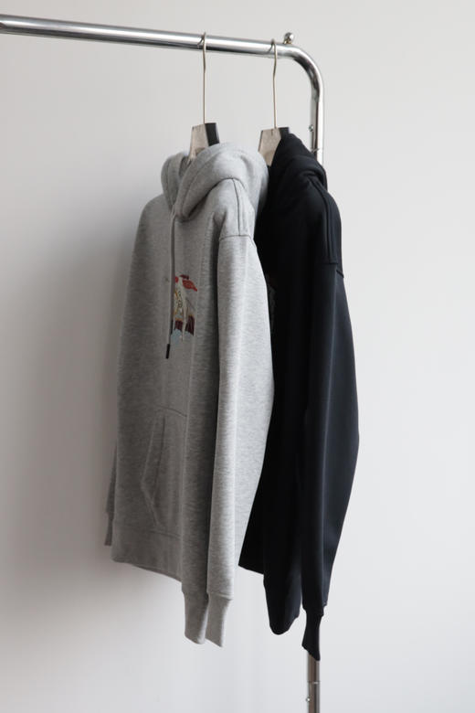 B.B 秋冬加绒厚款 马术骑4徽标连帽卫衣 WY001 商品图3