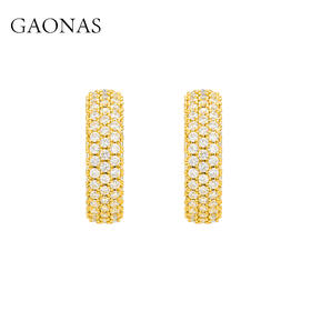 GAONAS  金色秋冬贵气时尚圈圈耳环11705EGO