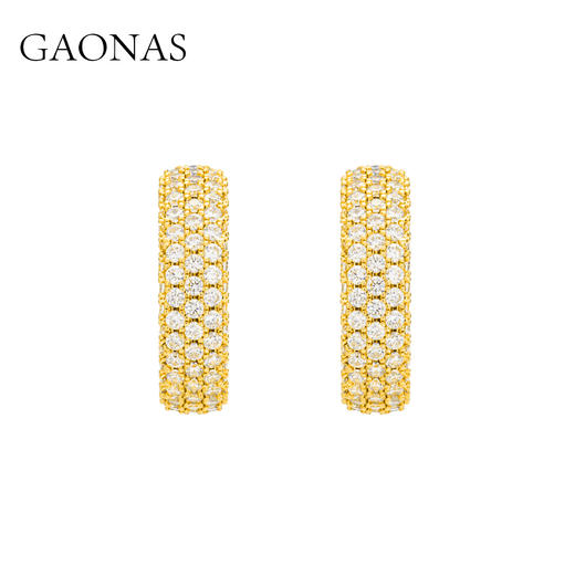 GAONAS  金色秋冬贵气时尚圈圈耳环11705EGO 商品图0