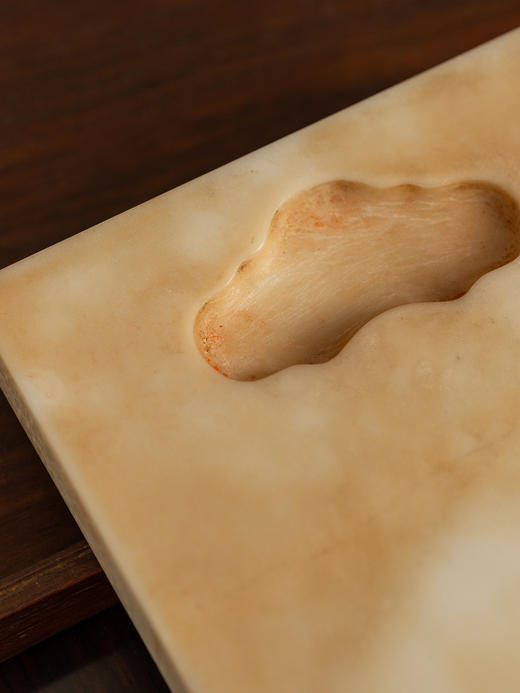 清	如意池诗文白端砚（红木砚盒） 商品图3