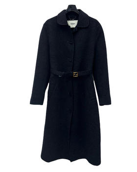 女款双面羊绒腰带大衣he011