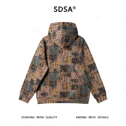 WY1342SDSA秋冬新款痞帅男装休闲趣味卡通印花连帽卫衣百搭宽松套头上衣 商品图5