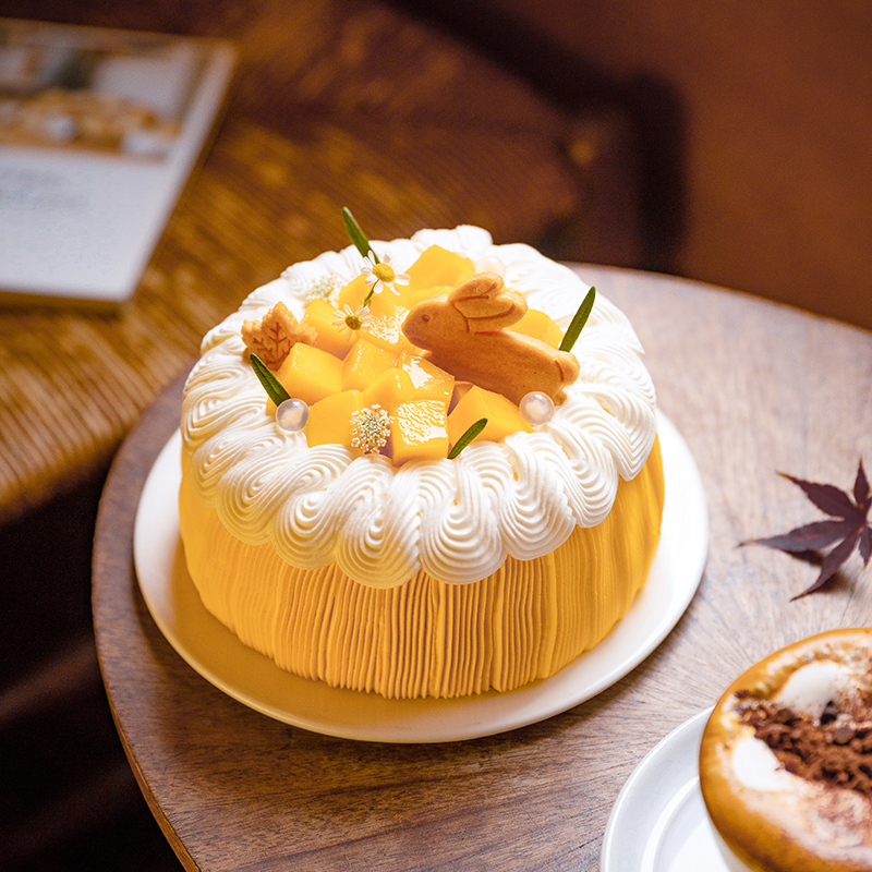 【兔兔好芒椰】芒果椰香蛋糕Q弹糯米夹心椰子布丁生日蛋糕聚会