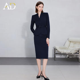 AD气质时尚V领西装套装女2025新款收腰显瘦职业装气质通勤工作服