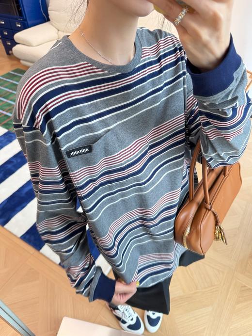 MIUMIU 26早春Holiday系列最新款 条纹T恤(KX*MM) 商品图4