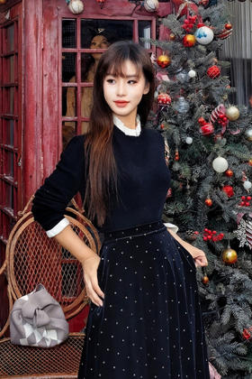 逸红颜明月优选#千金小香风羊毛毛衣『白玉茗』冬日甜梦 优雅木耳边撞色,乖巧温柔毛衣打底