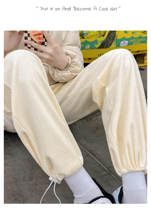 【YW】无忧购“清仓福利”限时99元/3条中线侧开叉爱心直筒卫裤抽绳运动裤Z143/Z131/Z080  （截单后3-5天发货） 商品图12