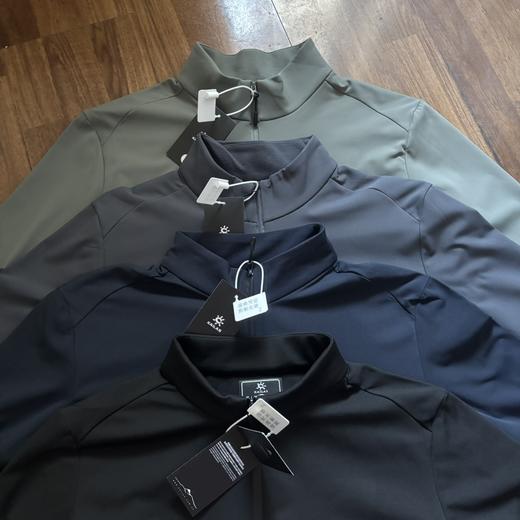 凯乐石25秋冬新款！男士全天候户外运动高弹透气加绒加厚半拉链长袖 商品图1