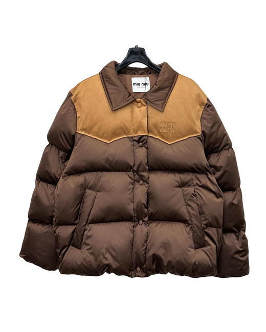 女款尼龙拼接羽绒服zo017 商品图0