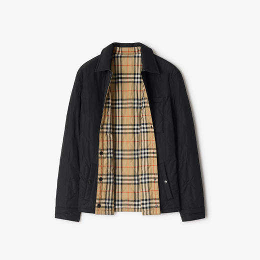 BURBERRY 巴宝莉 男士双面绗缝尼棉服 黑色 8110270 A1189 商品图1