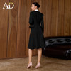 AD黑色翻领纽扣时尚套装女修身优雅气质套装2025新款羊毛呢子伞裙 商品缩略图4