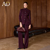 AD高级感雪尼尔西装套装女单排扣收腰职业装老钱风通勤阔腿裤冬季 商品缩略图3