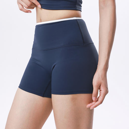 跃牌【轻匀系列】新款裸感瑜伽短裤紧身高腰速干短裤运动跑步健身运动短裤DK7110 商品图2