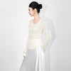 「高货wl」全新升级【铂金会员183/天猫239/差价56】(03312)洛诗琳羊毛混纺袖口拼接兔毛针织衫2025冬季新款U领上衣女 商品缩略图1
