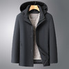 【DWY】大依优型大码男装绵羊毛可脱卸帽子棉衣商务休闲加肥加大码外套 商品缩略图4