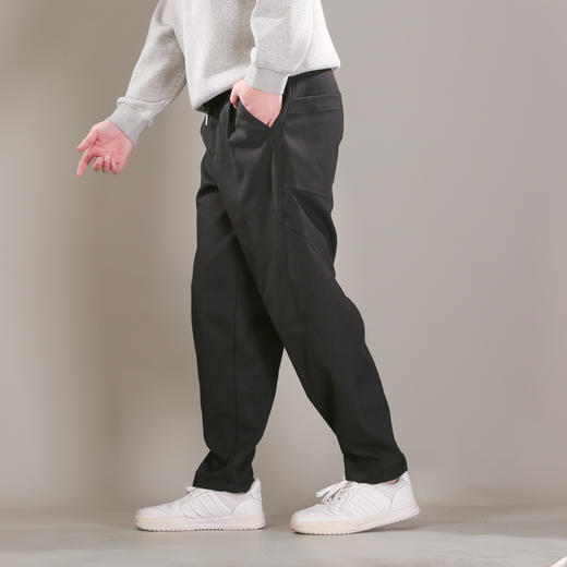 DRONKOO 2025 半松紧腰前折线破缝后大贴袋复合绒厚休闲长裤 商品图2