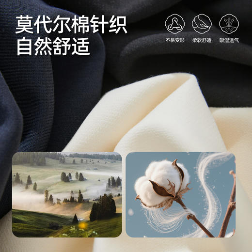 【舒芙蕾-遮胯裤】逸阳秋新品厚款莫代尔棉高腰显瘦遮肉弹力休闲直筒裤8152 商品图2