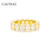 GAONAS  金色时尚贵气金色蛋形排戒11711JGO 商品缩略图1