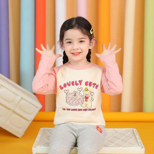 童装秋季新品韩版女童小熊长袖T恤儿童打底衫   27home-HT376 商品图1