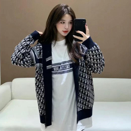 Dior重工双面针织衫！ 灰色 蓝色。自己备注号码颜色 商品图0