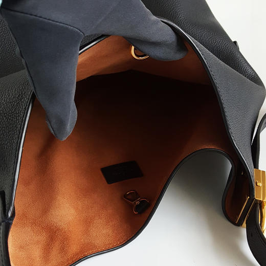 【95新】LV路易威登M24856中号黑色全皮Low Key Hobo水桶包单肩包女士011125AK02 商品图9