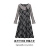 奢姿大码女装2025冬季减龄格纹连衣裙胖妹妹娃娃领设计时尚裙子9954894337 商品缩略图0