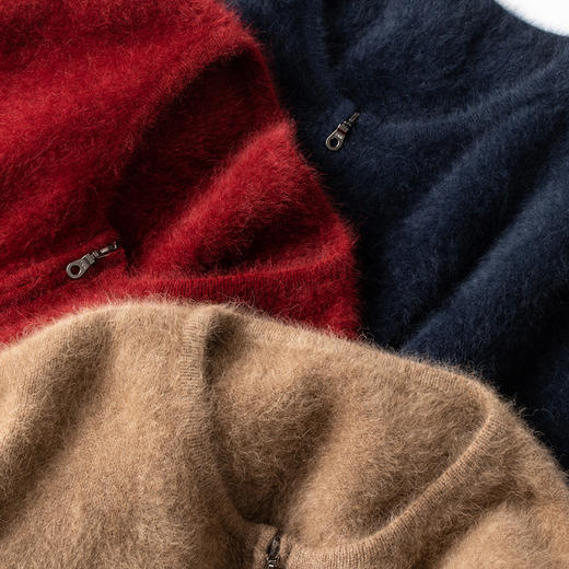 北美小动物～圆领加厚针织开衫外套女 慵懒风毛衣 商品图5