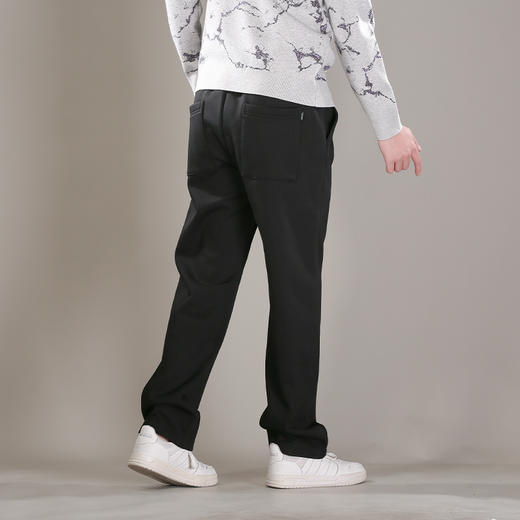 DRONKOO 2025 半松紧前织带皮标麦穗纹复合绒厚休闲长裤 商品图3