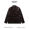 SDSA秋冬新款痞帅男装简约撞色绒面撞色波点半高领长袖T恤复古 商品缩略图4