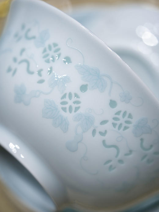 富玉陶瓷景德镇福禄安康饭碗家用高颜值玲珑乔迁之喜入宅搬家礼物餐具 商品图3