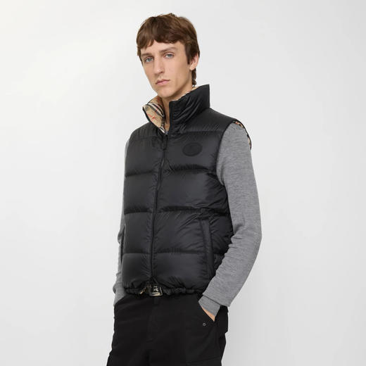 BURBERRY 巴宝莉 男士双面两穿格纹羽绒背心马甲 格子 8110200 B9368 商品图2