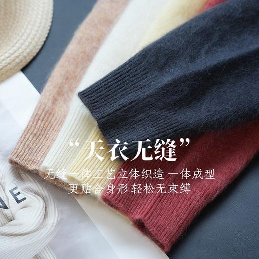 无缝一体羊毛羊绒半高领拉毛针织衫！2025女款秋冬毛衣！ 商品图2